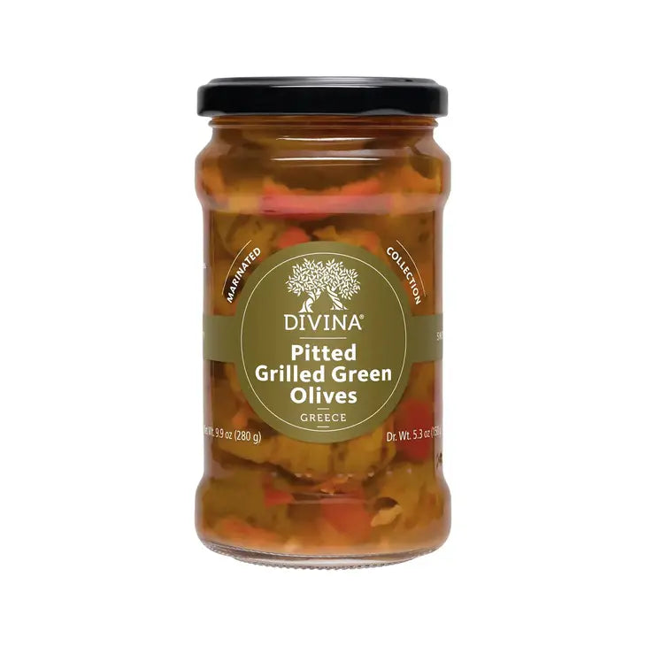 Divina - Pitted Grilled Green Olives